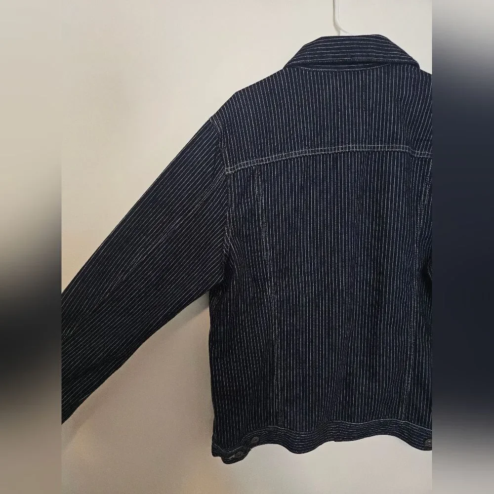 Mens AG Striped Denim Jacket